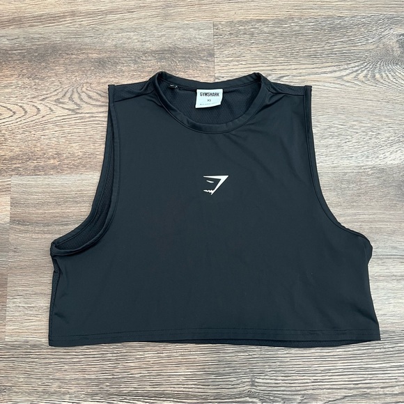 Gymshark Tops - Gymshark Training Crop Tank Mesh Back Black XS